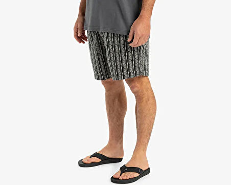 Quiksilver Taxer Jacquard Street Way Erkek Günlük Şort EQYWS03893-BLSW Siyah