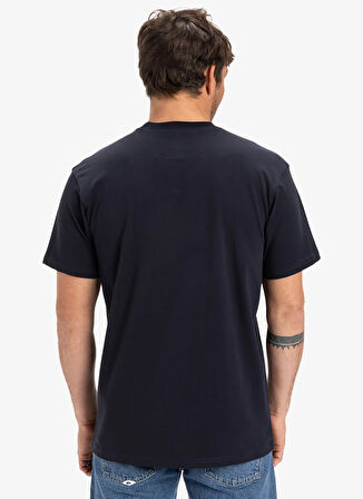 EQYZT08044 EV TUNED OUT SS Lacivert Bisiklet Yaka Normal Kalıp Baskılı Erkek T-Shirt