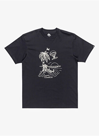 EQYZT08044 EV TUNED OUT SS Lacivert Bisiklet Yaka Normal Kalıp Baskılı Erkek T-Shirt