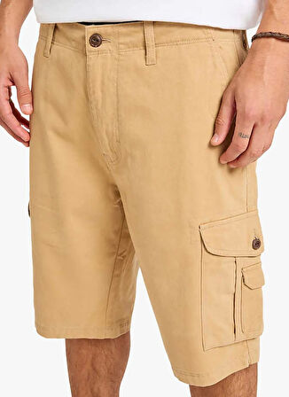 EQYWS03881 CRUCIAL BATTLE CARGO Bej Standart Fit Erkek Şort