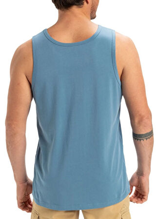 EQYZT08047 EV SUN DAGGER TANK Lacivert O Yaka Normal Kalıp Baskılı Erkek Atlet