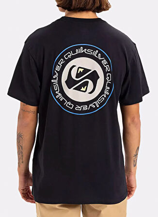 EQYZT08054 CIRCLE BACK SS Siyah Bisiklet Yaka Normal Kalıp Erkek T-Shirt