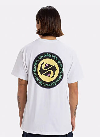 EQYZT08054 CIRCLE BACK SS Beyaz Bisiklet Yaka Normal Kalıp Erkek T-Shirt