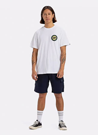 EQYZT08054 CIRCLE BACK SS Beyaz Bisiklet Yaka Normal Kalıp Erkek T-Shirt