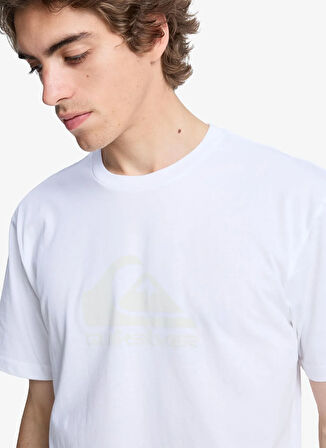EQYZT08056 SKULL LINES SS Beyaz Bisiklet Yaka Normal Kalıp Baskılı Erkek T-Shirt