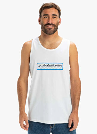 EQYZT08047 EV SUN DAGGER TANK Beyaz O Yaka Normal Kalıp Baskılı Erkek Atlet