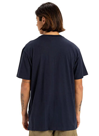 EQYZT08065 SUN FADED SS Lacivert Bisiklet Yaka Normal Kalıp Baskılı Erkek T-Shirt