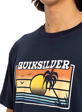 EQYZT08065 SUN FADED SS Lacivert Bisiklet Yaka Normal Kalıp Baskılı Erkek T-Shirt