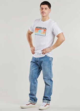 EQYZT08065 SUN FADED SS Beyaz Bisiklet Yaka Normal Kalıp Baskılı Erkek T-Shirt