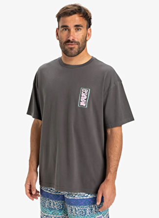 EQYZT08022 GH QS SUNRISE BOWL SS Antrasit Bisiklet Yaka Oversized Baskılı Erkek T-Shirt