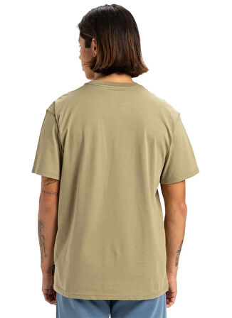 EQYZT07711 BASIC SS TEE YOUNG MEN Haki Bisiklet Yaka Normal Kalıp Erkek T-Shirt