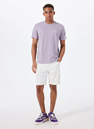 Billabong ARCH CREW SS EBYKT00100 Mor Bisiklet Yaka Regular Fit Düz Erkek T-Shirt