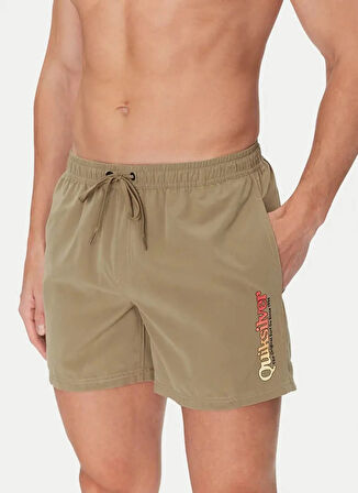 EQYJV04141 SPL FINELINE VOLLEY 15 Haki Normal Bel Standart Kalıp Erkek Şort Mayo