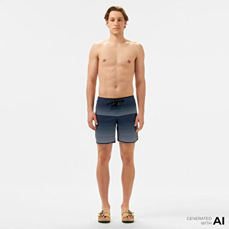 Quiksilver Surfsilk Scallop 18 Erkek Yeşil Deniz Şortu