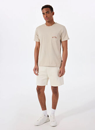Billabong STACKED ARCH PKT EBYZT00175 Bej Bisiklet Yaka Regular Fit Düz Erkek T-Shirt