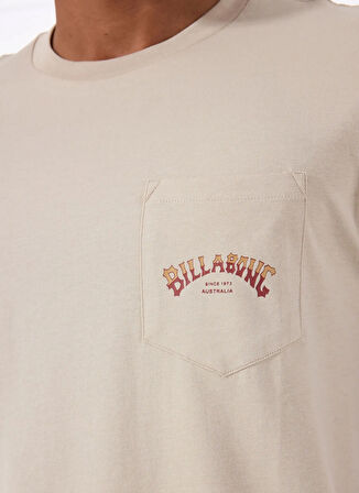 Billabong STACKED ARCH PKT EBYZT00175 Bej Bisiklet Yaka Regular Fit Düz Erkek T-Shirt