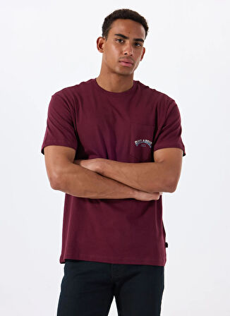 Billabong STACKED ARCH PKT EBYZT00175 Mor Bisiklet Yaka Regular Fit Düz Erkek T-Shirt
