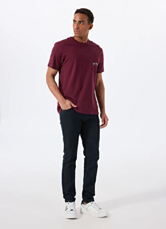 Billabong STACKED ARCH PKT EBYZT00175 Mor Bisiklet Yaka Regular Fit Düz Erkek T-Shirt