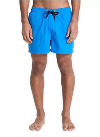 EQYJV04139 SPL FLORAL VOLLEY 15 Mavi Normal Bel Standart Kalıp Erkek Şort Mayo