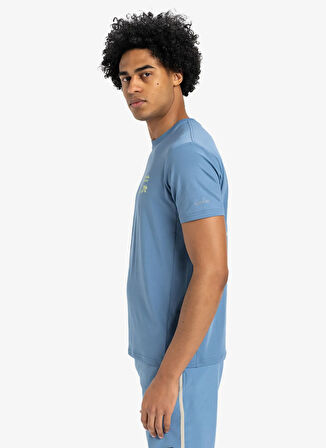 EQYKT04373 LAP TIME SS TEE Mavi Bisiklet Yaka Normal Kalıp Erkek T-Shirt
