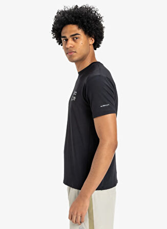 EQYKT04373 LAP TIME SS TEE Siyah Bisiklet Yaka Normal Kalıp Erkek T-Shirt