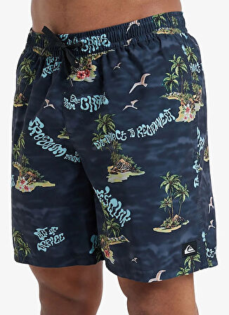 EQYJV04100 EVERYDAY STRAIGHT VOLLEY Siyah Normal Bel Standart Kalıp Erkek Şort Mayo