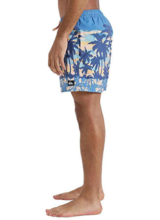 EQYJV04121 EVERYDAY STRAIGHT VOLLEY Mavi Normal Bel Standart Kalıp Erkek Şort Mayo