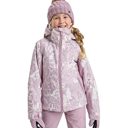 Roxy Free Jet Gırl Jk Orchid Smoke - Plaid_2 Kız Çocuk Snowboard Ceketi Ergtj03198-mgq2