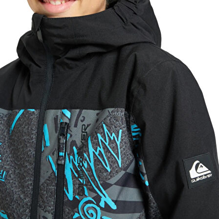 Quıksılver Sıde Hıt Prınted Youth Jk Anthracite - Plaid_1 Çocuk Snowboard Ceketi Eqbtj03220-6456