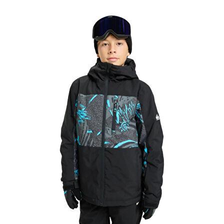 Quıksılver Sıde Hıt Prınted Youth Jk Anthracite - Plaid_1 Çocuk Snowboard Ceketi Eqbtj03220-6456