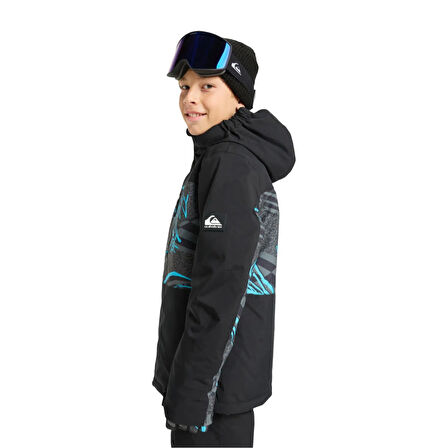 Quıksılver Sıde Hıt Prınted Youth Jk Anthracite - Plaid_1 Çocuk Snowboard Ceketi Eqbtj03220-6456