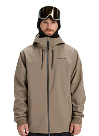 Quiksilver EQYJK04185-LIVE FOR THE DREAM Kahve Düz Erkek Mont