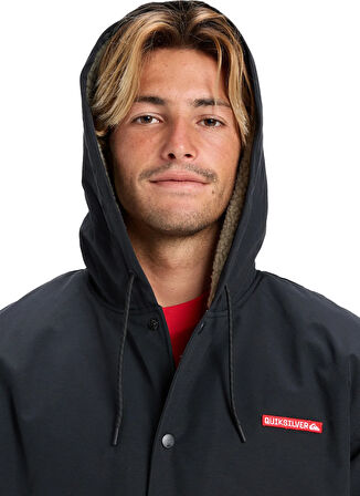 Quiksilver EQYJK04186-RAIN CLOUD 3K JACKET Siyah Düz Erkek Mont