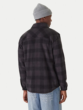 Quıksılver Berıng Straıt Check Shırt Anthracite - Pattern_1 Erkek Polar Ceket Eqypf03075-6454