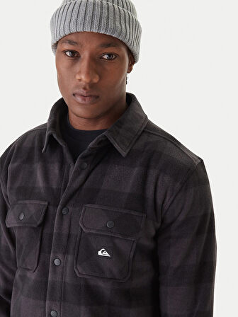 Quıksılver Berıng Straıt Check Shırt Anthracite - Pattern_1 Erkek Polar Ceket Eqypf03075-6454