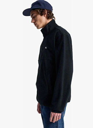 Quiksilver EQYPF03071-NO DESTINATION FZ Siyah Dik Yaka Normal Düz Erkek Polar Sweatshırt