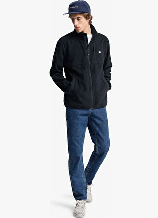 Quiksilver EQYPF03071-NO DESTINATION FZ Siyah Dik Yaka Normal Düz Erkek Polar Sweatshırt