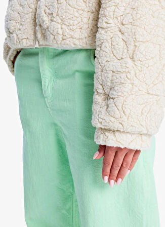 Quiksilver ERJPF03212-BLURRY CLOUD Krem Dik Yaka Normal Düz Kadın Polar Sweatshırt