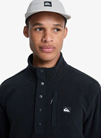 Quiksilver EQYPF03072-NO DESTINATION HS Siyah Dik Yaka Normal Desenli Erkek Polar Sweatshırt