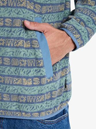 Quıksılver No Destınatıon Fz Granite Green - Pattern_1 Erkek Polar Ceket Eqypf03071-ggv6