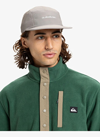 Quiksilver EQYPF03072-NO DESTINATION HS Yeşil Dik Yaka Normal Desenli Erkek Polar Sweatshırt