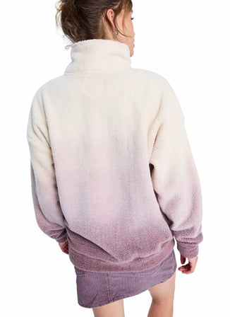 Quiksilver ERJPF03237-LIVE OUT LOUD GRADIENT Mor Dik Yaka Normal Kadın Sweatshirt
