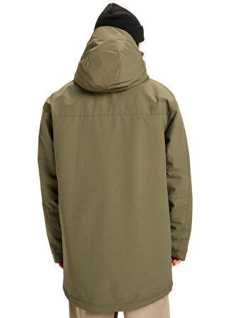 Quiksilver EQYJK04203-OVERCAST 3K PARKA Yeşil Düz Erkek Mont