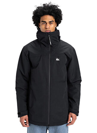 Quiksilver EQYJK04203-OVERCAST 3K PARKA Siyah Düz Erkek Mont