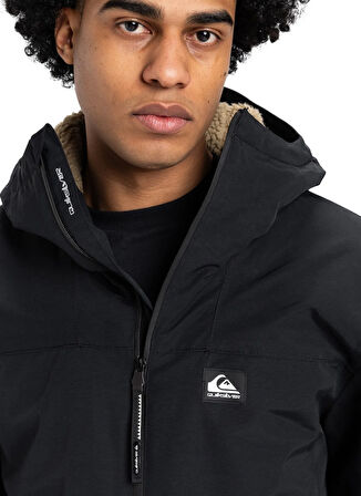 Quiksilver EQYJK04203-OVERCAST 3K PARKA Siyah Düz Erkek Mont