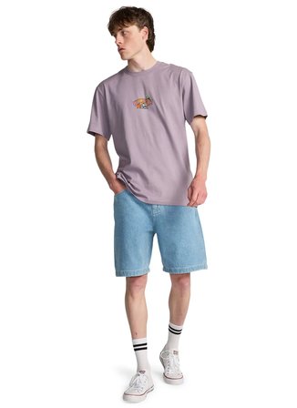Billabong ORIGIN SS Lila Bisiklet Modern Fit Logo Baskılı Erkek T-Shirt
