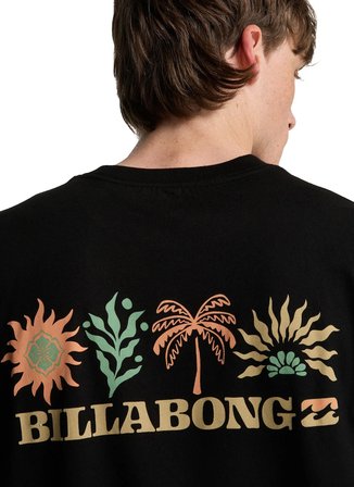 Billabong SEGMENT SS Siyah Bisiklet Modern Fit Logo Baskılı Erkek T-Shirt