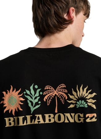 Billabong SEGMENT SS Siyah Bisiklet Modern Fit Logo Baskılı Erkek T-Shirt