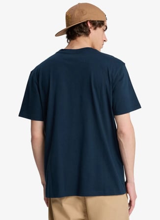Quiksilver EV STARTING GRI Lacivert Bisiklet Normal Baskılı Erkek T-Shirt