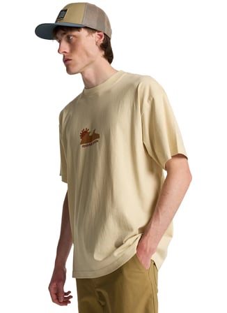 Billabong SHORE OG SS Krem Bisiklet Yaka Relaxed Erkek T-Shirt